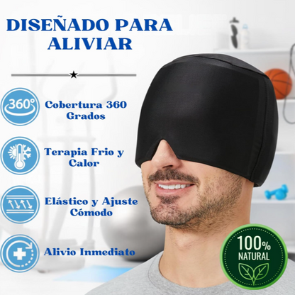 Cooling Gel Migraine Relief Cap: Instant Headache Pain Alleviation Head Wrap
