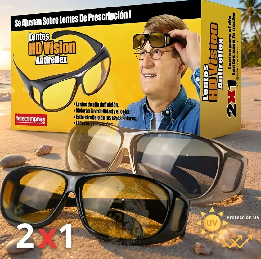 Pack 2x1 Lentes HD Vision (Día y Noche)