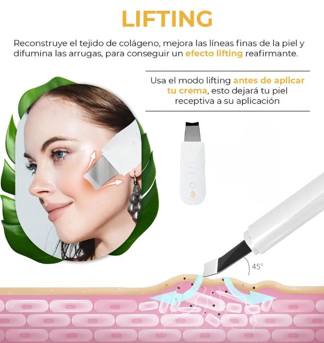 Peeling facial ultrasónico en la casa