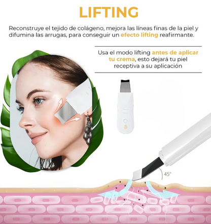 Peeling facial ultrasónico en la casa