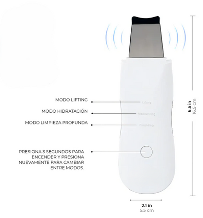 Peeling facial ultrasónico en la casa