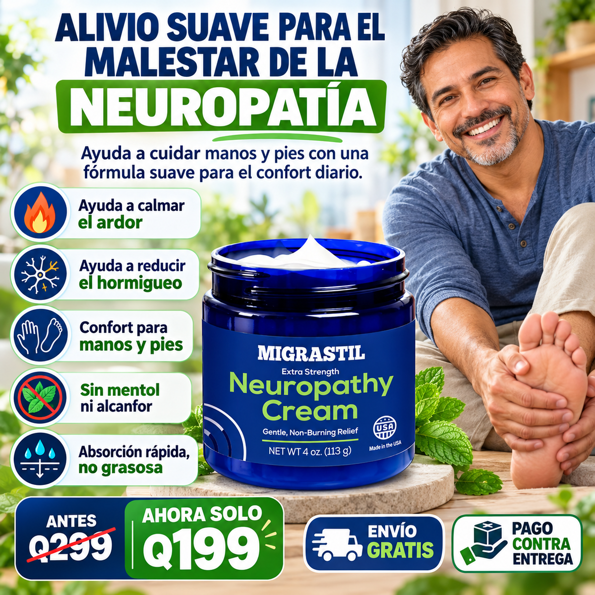 MigraStil Neuropathy Cream – Alivio Suave para Ardor y Hormigueo