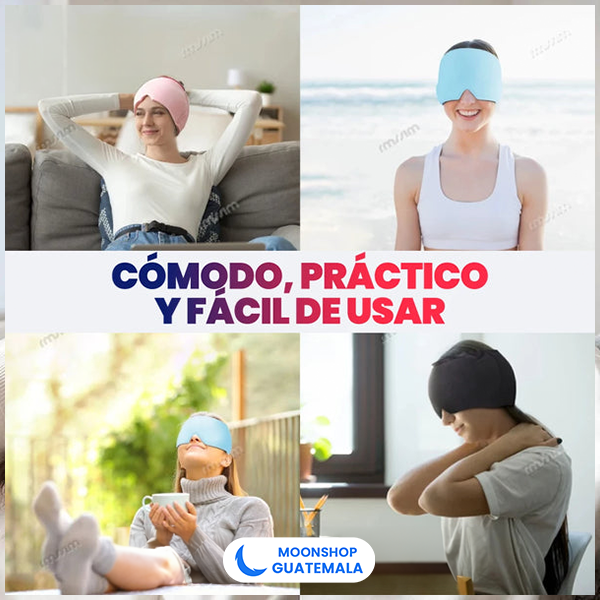Cooling Gel Migraine Relief Cap: Instant Headache Pain Alleviation Head Wrap