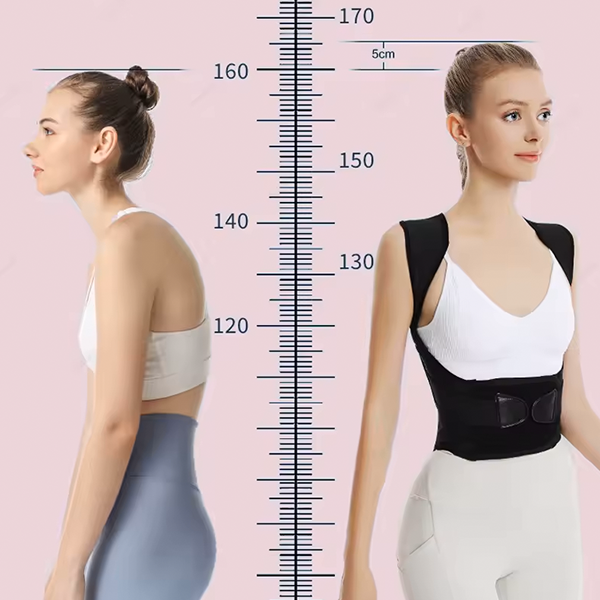 Adjustable Posture Corrector for Back Pain Relief, Breathable Lightweight Support
