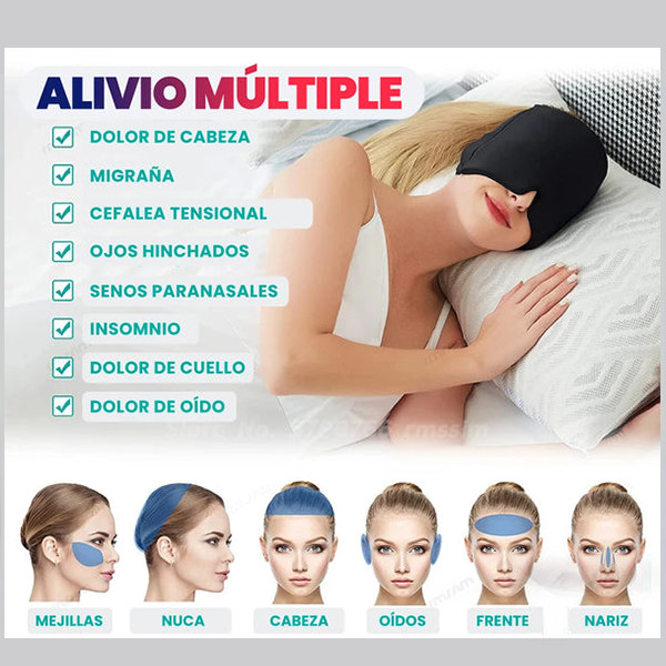 Cooling Gel Migraine Relief Cap: Instant Headache Pain Alleviation Head Wrap