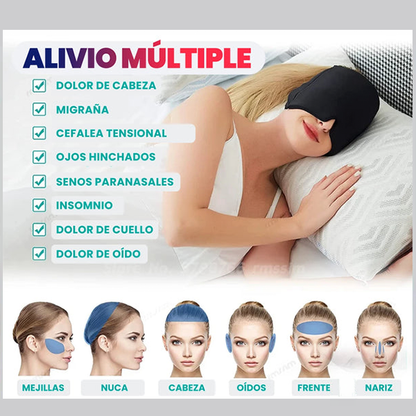 Cooling Gel Migraine Relief Cap: Instant Headache Pain Alleviation Head Wrap