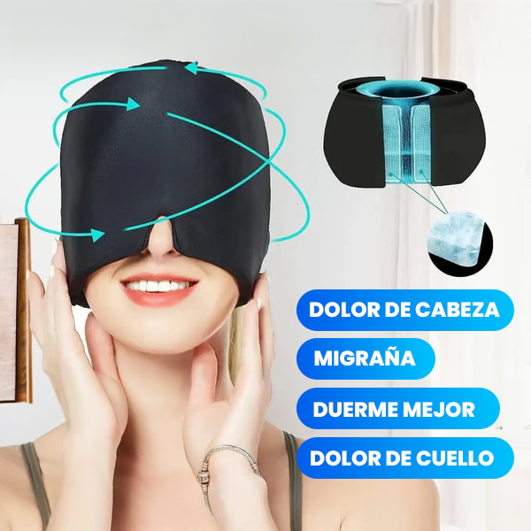 Cooling Gel Migraine Relief Cap: Instant Headache Pain Alleviation Head Wrap